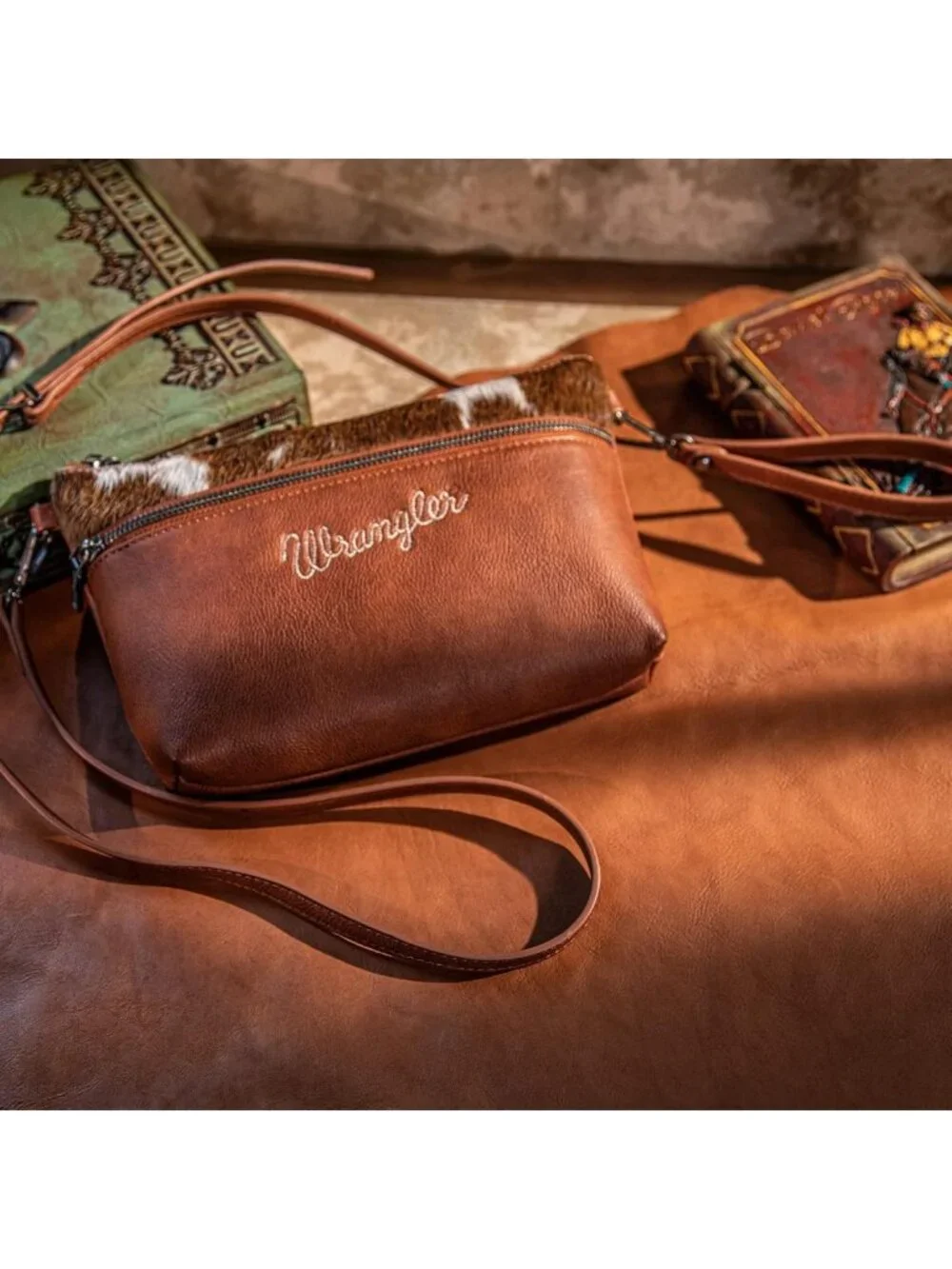 Stylish Western Cowhide Crossbody Bag for Women | Chic Clutch & Wristlet Purse